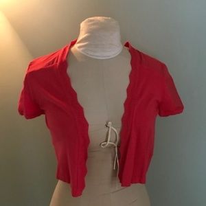 Per Una Red Shrug UK 10 Short Sleeve